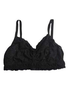 MONTELLE INTIMATES Wireless Black Lace Bra 40D/E
